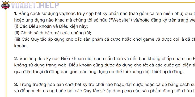 Quy định về tài khoản người chơi